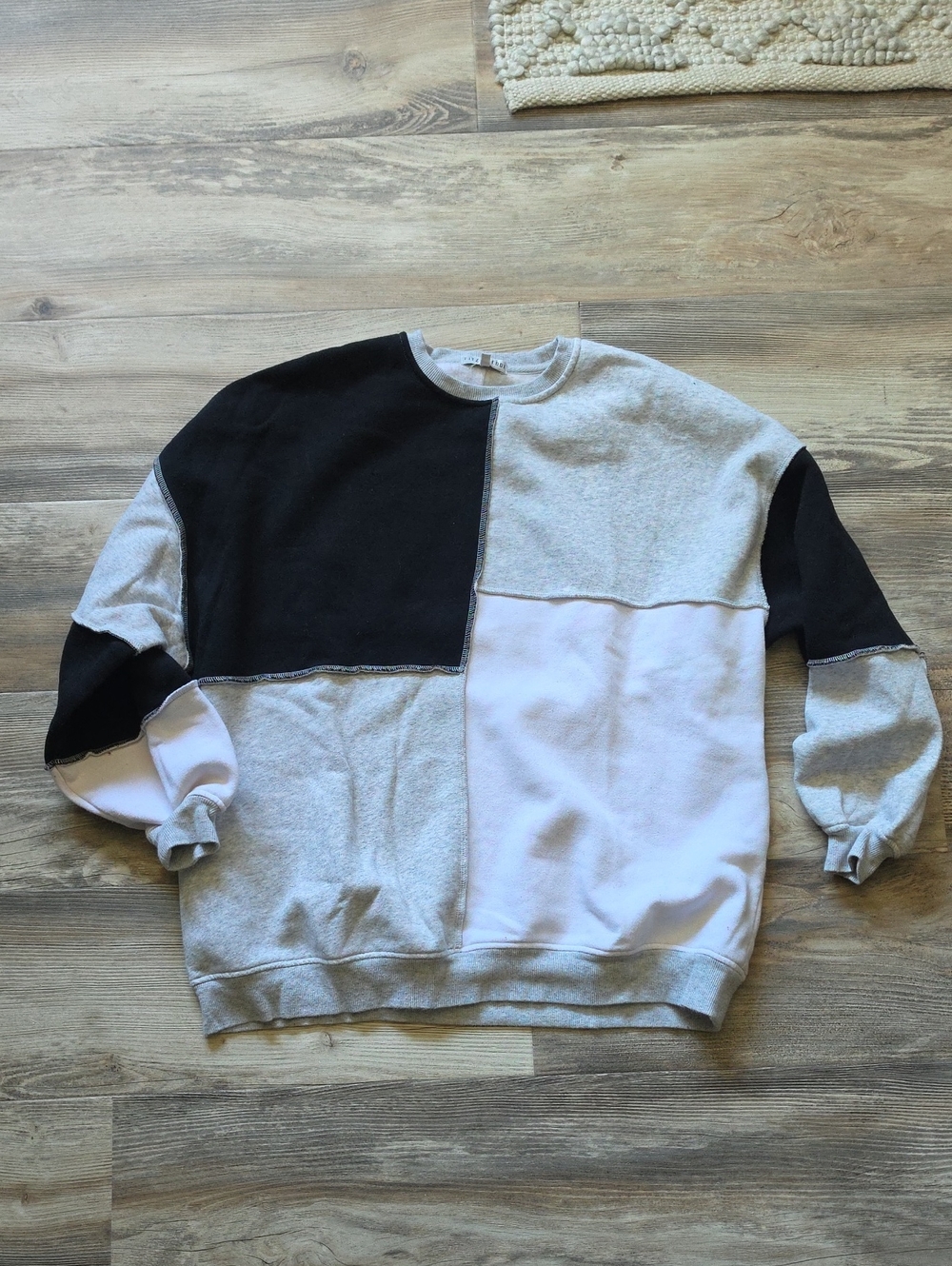 Fitz + Eddie Buckle Color Block Sweatshirt One Size